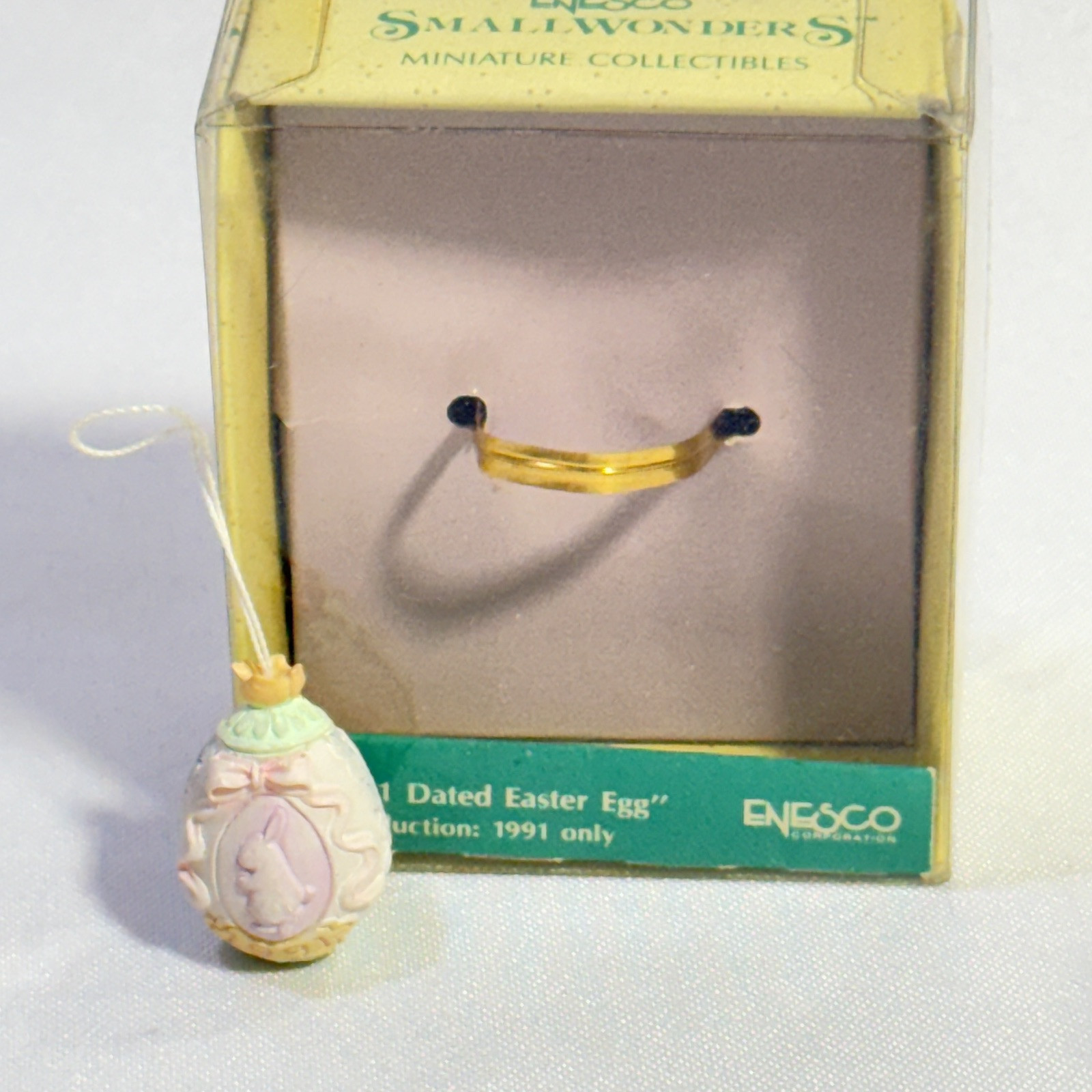 1991 EASTER Egg Figurine Enesco Small Wonders Mini Collectible Ornament  