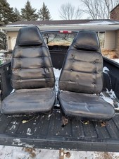 1971-1974 Dodge Charger Bucket Seats Pair Good Used Cores Black B-body 1972 1973