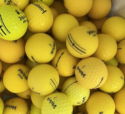 50 gelbe Volvik Golfbälle AAA/AA
