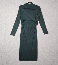 Almost Famous Green Ribbed Bodycon Dress Women's Size XL NWT