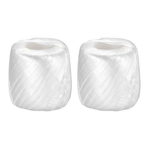 Spago in poliestere e nylon e plastica, per la casa, per imballaggi e lavori di giardinaggio, larghezza 20 mm e lunghezza 100 m (bianco