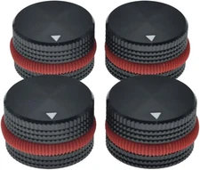 4-Pack 25 * 15.5Mm Set Screw Style Aluminium Potentiometer Knobs 1/4" Universal