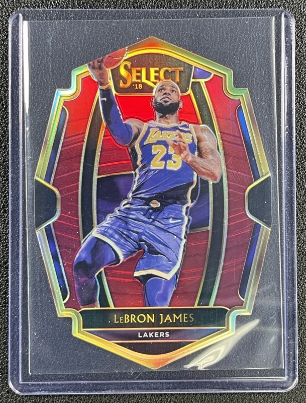 LEBRON JAMES 2018-19 PANINI SELECT 118 MAROON PRIZM DIE CUT PREMIER LEVEL 10/175