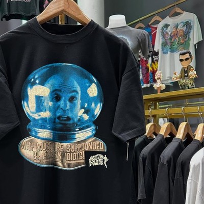 90s Frickin Idiots Club Dr Evil Austin Powers Classic T-Shirt Black XL
