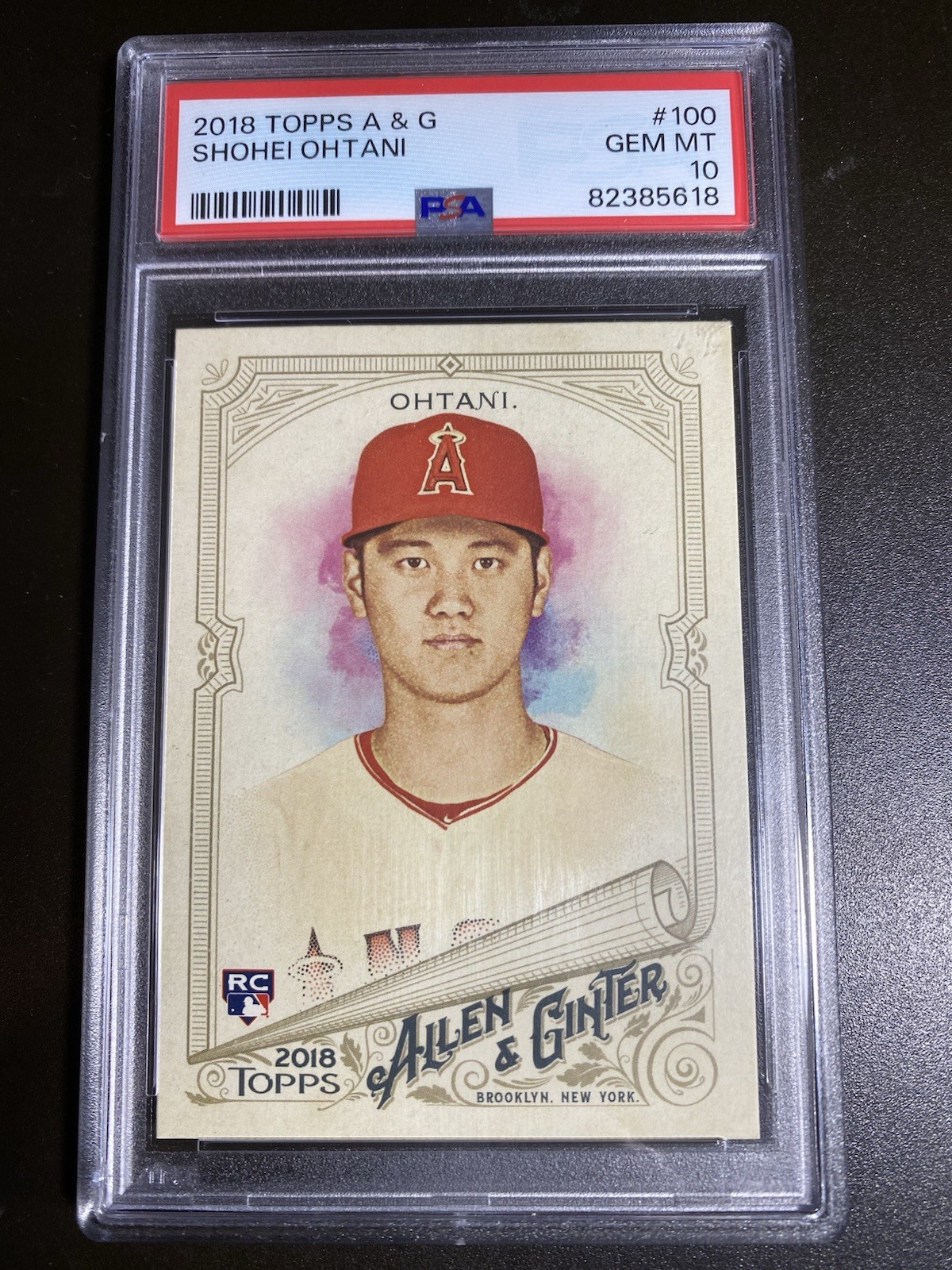 SHOHEI OHTANI 2018 TOPPS ALLEN & GINTER BASEBALL RC #100 ROOKIE PSA 10 GEM MINT