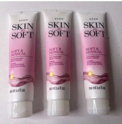 3 Avon Skin So Soft  Soft And Sensual Replenishing Hand Cream