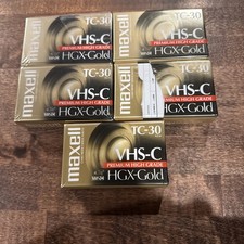 Maxell VHS-C HGX-Gold TC-30 Premium High Grade Camcorder Tapes Lot Of 5