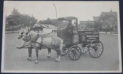Bromo-Seltzer, Emerson Drug Co., Horse Drawn Cart, Baltimore, MD Postcard 