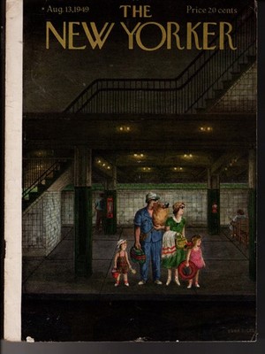 1949 New Yorker August 13 - The last train to Connecticut Original cover only