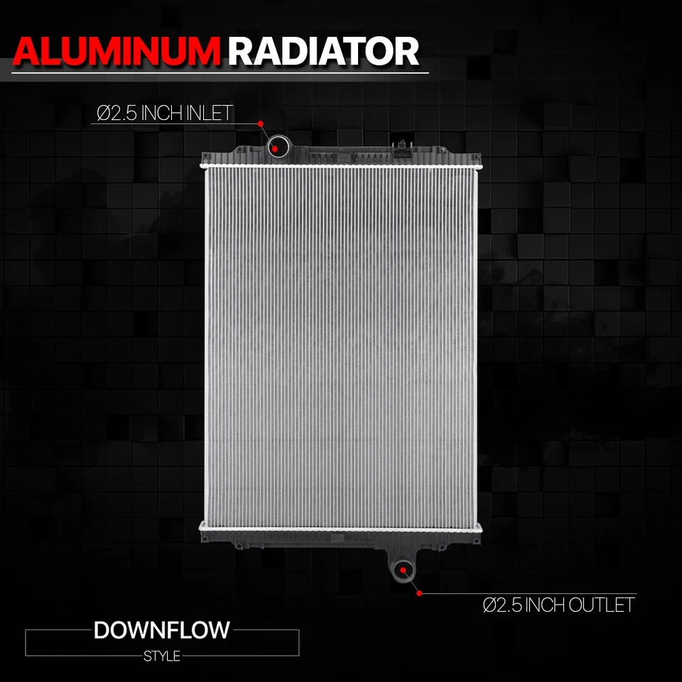 [2 filas] Radiador de enfriamiento de núcleo de aluminio estilo OE para 08-15 Kenworth W900/T660/T880 Foto 2 de 4