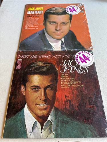 Jack Jones~”SEALED” “NOS” Dear Heart and What The World Needs Now (2) LPs LOT - Picture 1 of 6