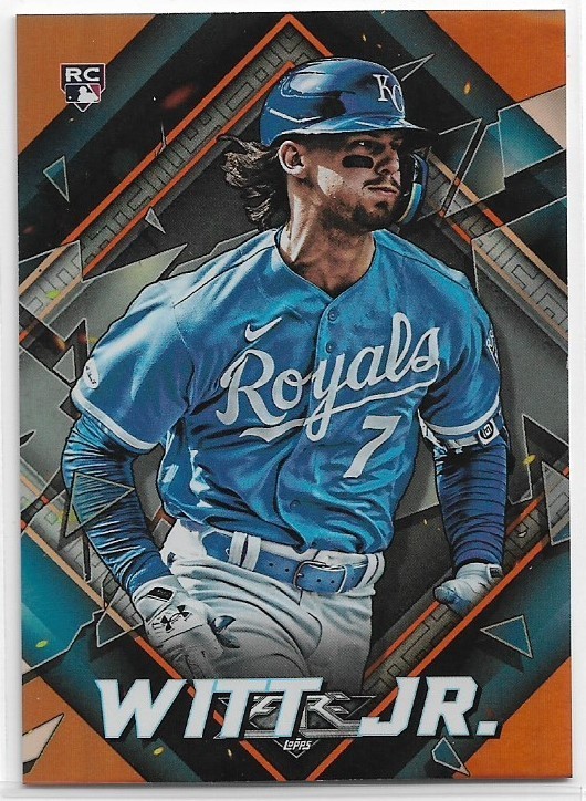 2022 Topps Fire Bobby Witt Jr. #198 Rookie Orange Foil #'d /299 Royals RC