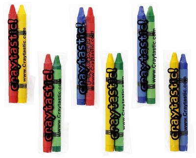 Craytastic! 150 Premium Full-Size Crayons in Individual Cellophane Wrapped Pa...