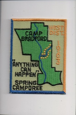 1963 West District Camp Bradford Spring Camporee patch