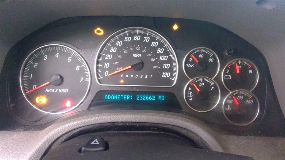 Used Speedometer Gauge fits: 2008 Gmc Envoy US cluster w/driver information disp - Image 3 of 4