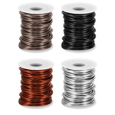 3mm Aluminum Wire for Jewelry Making, Metal Wrap, Black/Silver/Bronze/Brown