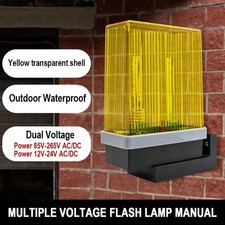 DC 12V To 265VAC Flashing Alarm Lamp Light Blinker Strobe For Automatic Swing