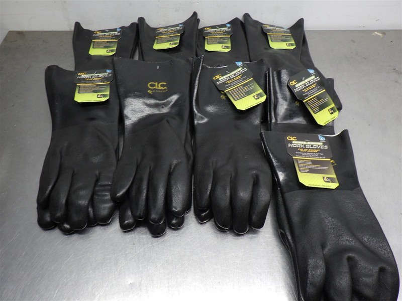 9 Pairs NEW! CLC Chemical Resistant Large 14" Gauntlet Cuff PPE Gloves #2083L