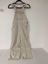 Vintage Benetton Blue Family Linen Cotton Overalls Italy Natural Workwear