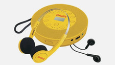 NIB Aiwa Flashback Audio Kit Retro CD Player Wired Headphones Yellow audifonos