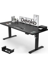 Electric Standing Desk 180X80Cm, 18Mm Thick Tabletop, Sit-Stand Height Adjustabl