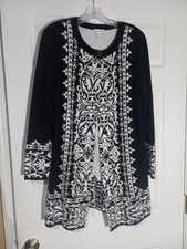 SUSAN FRAVER MUJER REGULAR MIXTA CÁRDIGAN NEGRO SUÉTER TALLA EE. UU. PEQUEÑO.