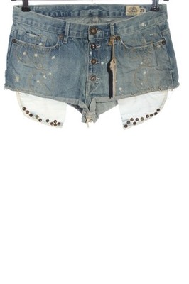 ARTISAN DE LUXE Jeansshorts Damen Kurze Hose Gr. DE 34 blau Casual-Look