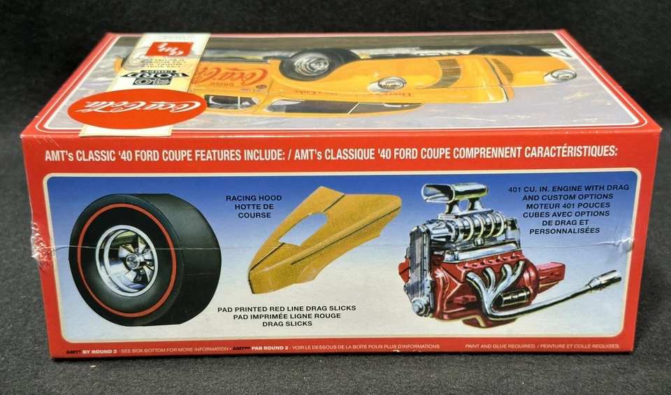 NEW Sealed - AMT Classic 1940 Coca-Cola Ford Coupe 1/25 Scale Model Kit 1346M - Image 3 of 4