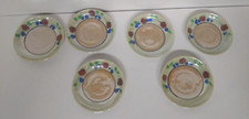 6 Vintage Children s Tea set Saucers Plates Peach Lusterware Japan