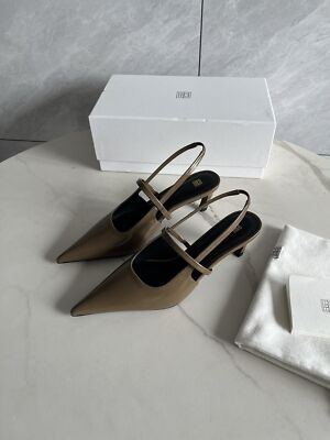 TOTEME Pointed sandals, open-heeled comfortable shoes
