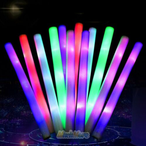 300x LED Stab Schaumsticks Set Aufleuchten Blinken im Dunkeln Partybedarf - Bild 2 von 28