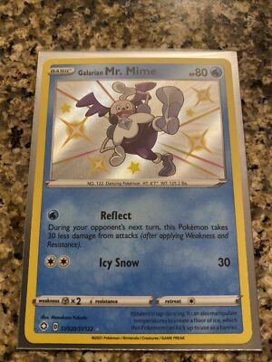 galarian mr mime pokemon card value Galarian Mr. Mime SV020/SV122 Shining Fates Set SHINY HOLO Pokemon NEAR  MINT