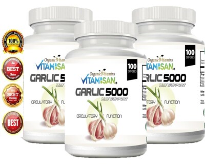 300 SOFTGELS Garlic 5000 Suplementos Ajo may support  Sistema Inmune