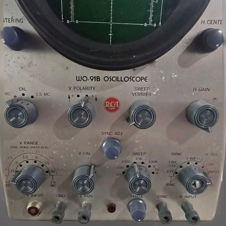 Vintage RCA Oscilloscope WO-91B 105-125v CRT Vertical Reflection Plates Connecti - Image 3 of 4