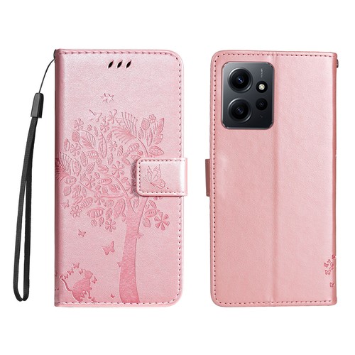 Tree Cat Flip Leather Wallet Phone Case for Xiaomi 12T 13 Poco M4 X4 X5 Pro - 第 7/24 張圖片