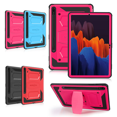 For Samsung Tab S8+/S8/S7+/S7 Tablet Shockproof Rugged Case w/ Kickstand & Strap