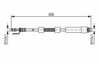 2X Bremsschlauch Vorne Links Rechts Bosch 1 987 476 059 FüR Ford