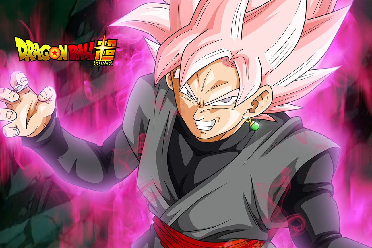 Dragon Ball Super Poster Goku Black SuperSJ Rose 12inx18in Free