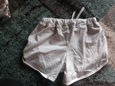 1 NEW PAIR OF LADIES' WOMEN'S GRAY ATHLETIC RUNNING SHORTS WITH DRAWSTRING SMALL