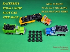 16 Silicone .475" Tires TYCO US-1 Electric Trucking Semi HO slot car Parts