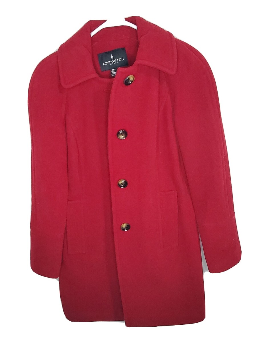 Womens Coats London Fog Red Wool Coat Wool Coats Red London Fog