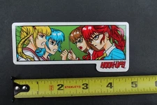 Hook-Ups Skateboards Angry Fight Sexy Anime Girls OG HU7 Skateboarding STICKER