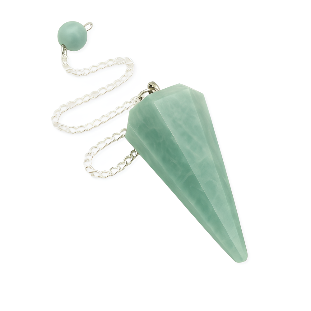 Amazonite Gemstone Point Pendulum Dowsing Crystal Dowser Reiki Chakra Healing