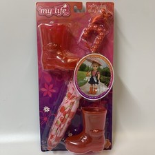 My Life As Doll Clothing RAINY DAY PLAY SET Fits 18" Dolls NEW Umbrella