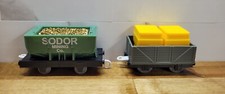 Thomas Trackmaster Sodor Mining Flip Cargo  Car W/Yellow Crates 2006 HIT Toy Co