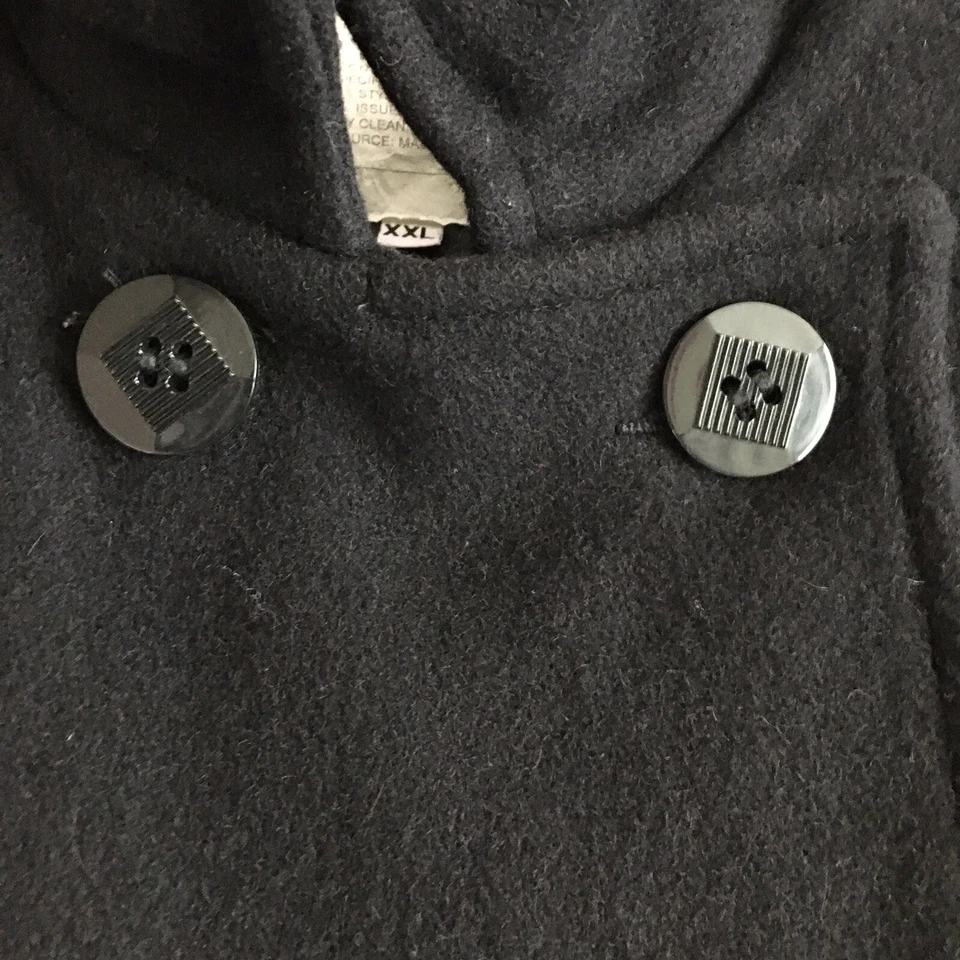 Abrigo de hombre azul marino de Estados Unidos estilo lana negro MP752394 talla XXL 2XL hecho en EE. UU. Foto 4 de 4