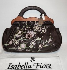 ISABELLA FIORE NWT ZEN HEIDI CHERRY BLOSSOM FLORAL EMBROIDERED HANDBAG Y2K 545