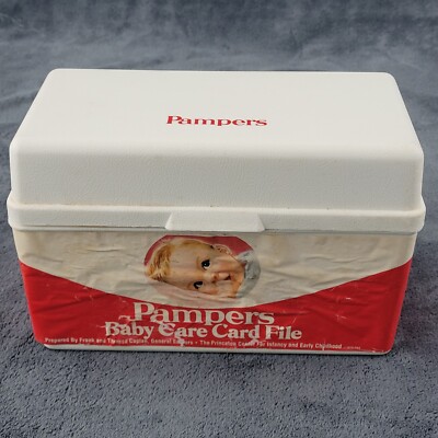 Vtg Pampers Baby Care Card File 1979