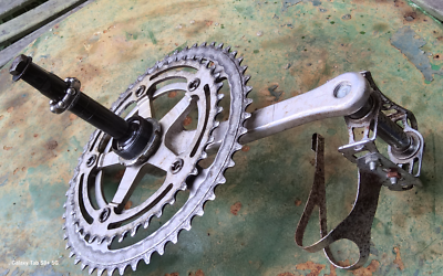 nervar 40 50 aluminium pédalier double vélo à axe carré vintage rétro