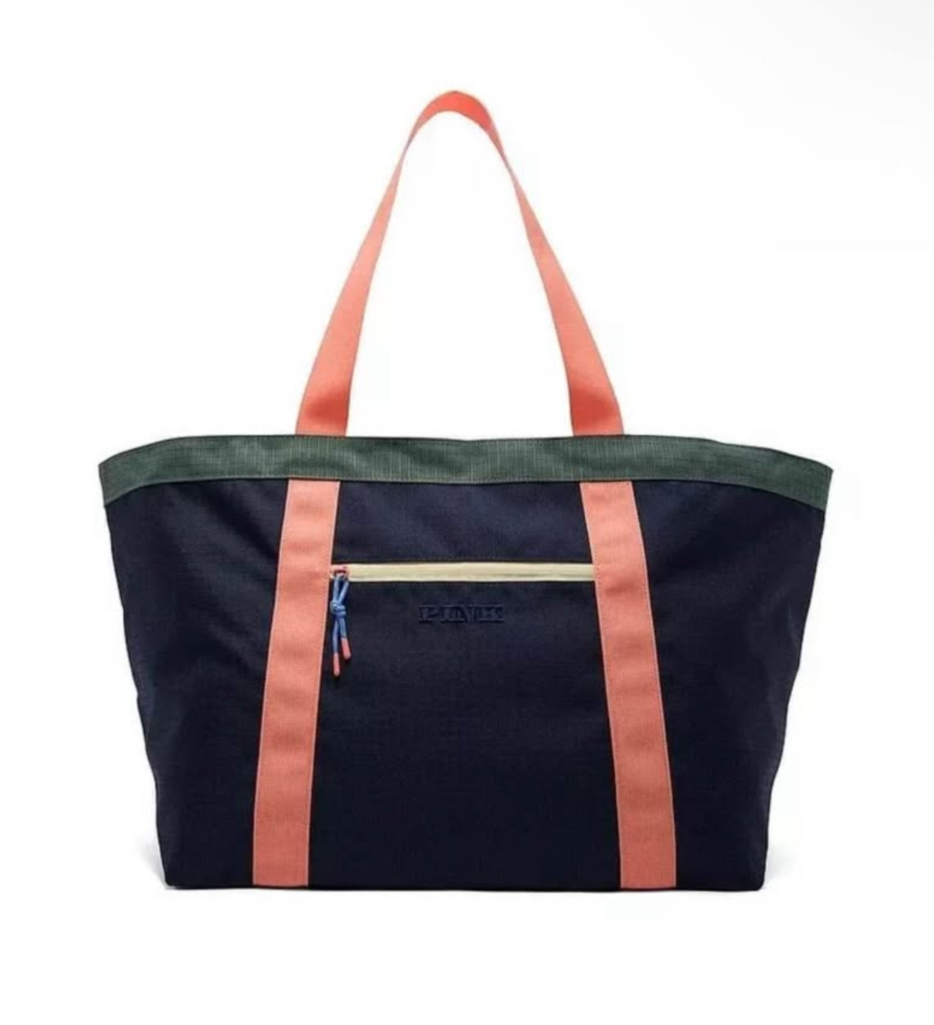 VICTORIA SECRET Pink oversized COLORBLOCK travel gym beach tote bag NEW